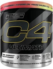 C4 Ultimate Pre-Workout 4-Pack Strawberry Watermelon Icy Blue 96 Scoops