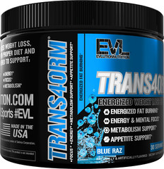 Evlution Nutrition Trans4orm – Fat Burning Support – Blue Raz – 30 Servings