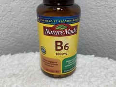 (2-Pack) Nature Made Vitamin B6 100mg Support Nervous System 100Ct Tablets