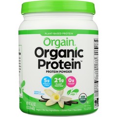 Orgain Organic Plant Based Protein Powder Vanilla Bean 16.3 Oz Rice 1 Pack