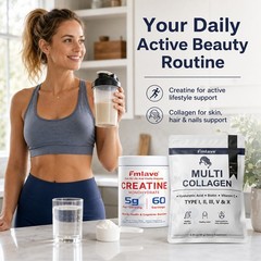 Creatine for Women + Collagen Peptides 5G Each – Muscle, Beauty, Performance 2pc