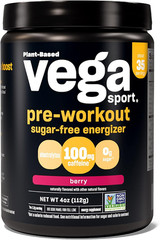 Vega Sport Sugar Free Pre-Workout Energizer, Berry – Plant Based Pre Workout
