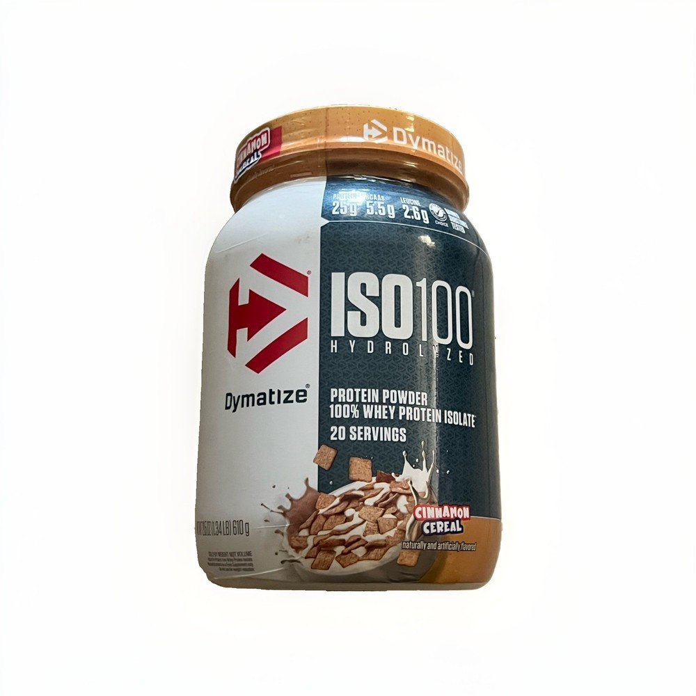 ISO100 Hydrolyzed, 100% Whey Protein Isolate, Cinnamon Cereal, 1.34 lb (610 g)