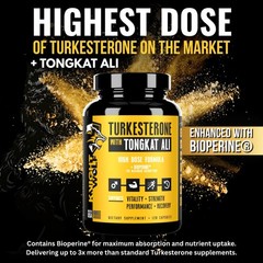 Turkesterone 17,500mg [Max Potency] + 120 Count (Pack of 1),