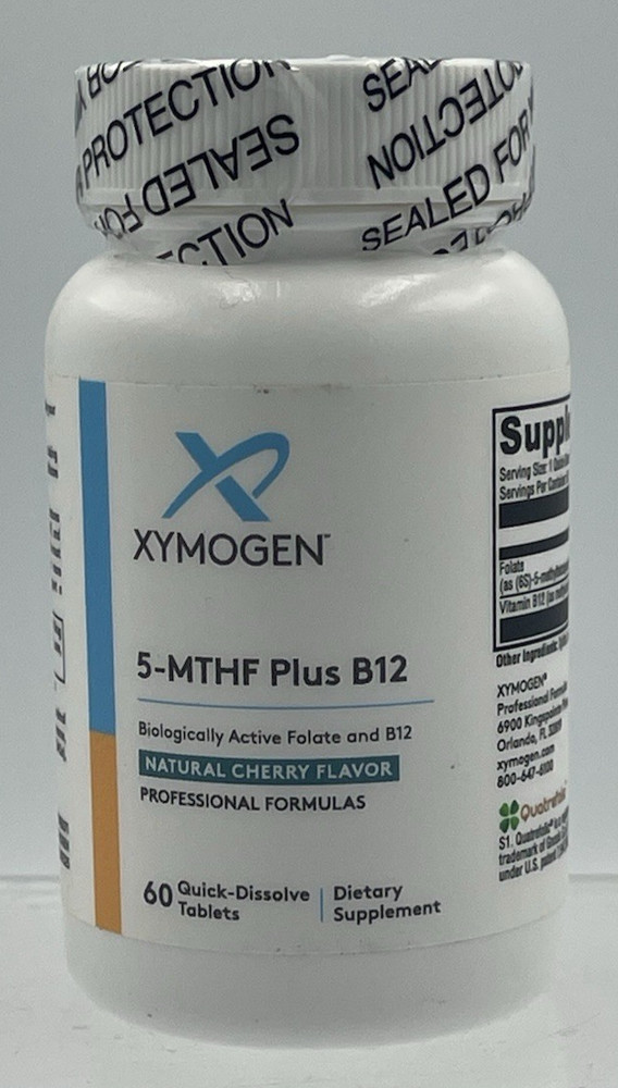 XYMOGEN 5-MTHF Plus B12 Methyl B12 Active Folate Supplement EXP12/2026
