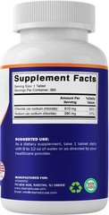Sodium Chloride 1000mg – 365 Tablets Electrolyte Replenisher & Hydration Support