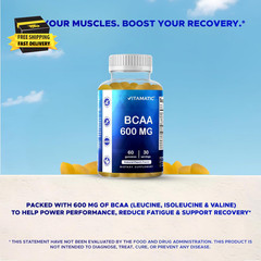 BCAA Gummies – Branch Chain Amino Acid Supplements – Peach Flavor – 600Mg per Se