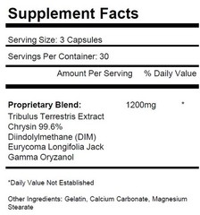 Nitric Oxide Complex 3500mg Testosterone Booster 1200mg Combo Stack