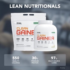 HighProtein Clean Gainer Powder 5LB Vanilla 550 Calories, 30g Protein