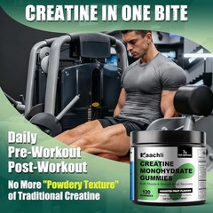 Creatine Monohydrate Gummies for Men and Women, 3000mg Creatine,120 Count.