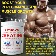 Creatine Monohydrate 60 Servings Micronized Powder 10.6oz Unflavored Muscle Gain
