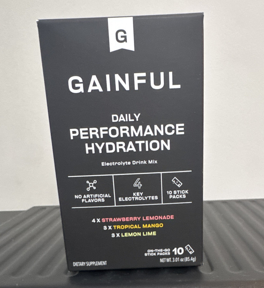 Gainful Hydration Electrolyte Drink Mix Powder Variety Pack 10 Sticks