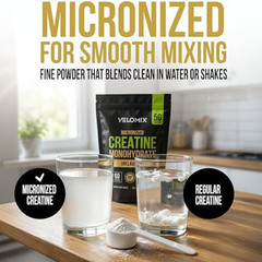 Micronized Creatine Monohydrate Powder – 100% Pure Creatine Powder Unflavored an