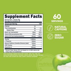 Nutricost Energy Complex (Green Apple) (60 Servings) – Clean Energy Powder
