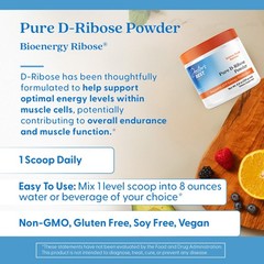 Doctor’s Best D-Ribose with Bioenergy 8.8 Ounce (Pack of 1), Unflavored
