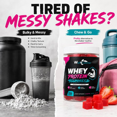 Whey Protein Gummies with BCAA & Creatine, Sugar Free Pectin Protein Gummies for
