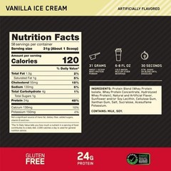 Optimum Nutrition Gold Standard 100% Whey Protein Powder Vanilla,22, 2 Pack