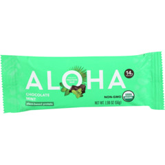 Aloha Organic Chocolate Fudge Brownie Plant-Based Protein Bar Pack of 4