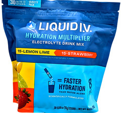 Liquid I.V. Hydration Multiplier Lemon Lime Strawberry 30 Sticks EXP 05/2027