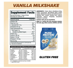 Pure Protein Whey Powder Vanilla Cream 1.75lb 25g Protein