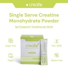 Create Creatine Monohydrate Powder Lemon Lime Dietary Supplement 30 sticks – New