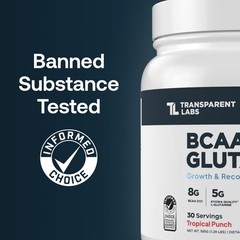 Transparent Labs BCAA Glutamine – 8000 Mg of BCAA Powder with L Glutamine for…