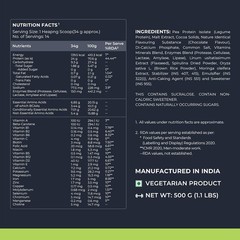Plant Protein Powder + Superfoods 24g Protein -500g Rich Chocolate, 14 Servings