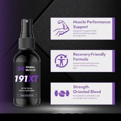 Primal Muscle 191xt Muscle Support Recovery Spray | Plant-Based | 30-Day Supply