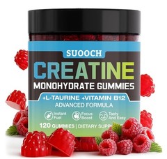 SUOOCH Creatine Gummies for Men & Women, 120 Count Creatine.EXP : 6/27 FREE SHIP