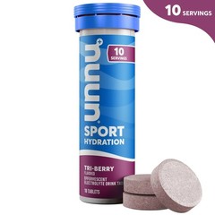 Nuun Sport Electrolytes Hydration Drink Mix Tablets, Tri-Berry, 10 Count Tube…