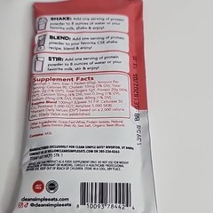 6 Servings Clean Simple Eats White Chocolate Peppermint .88 Oz 20 g Protein each