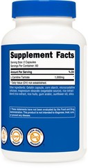 Nutricost L-Carnitine Tartrate 500mg, 120 Capsules – 1000mg Per Serving