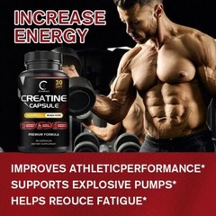 90Pcs 3500mg Creatine Monohydratea Capsules -Support Strength Muscle Booster