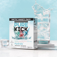 Pure Kick Arctic Variety Drink Mix Singles To Go 30 Pack Hydration Powder Sticks