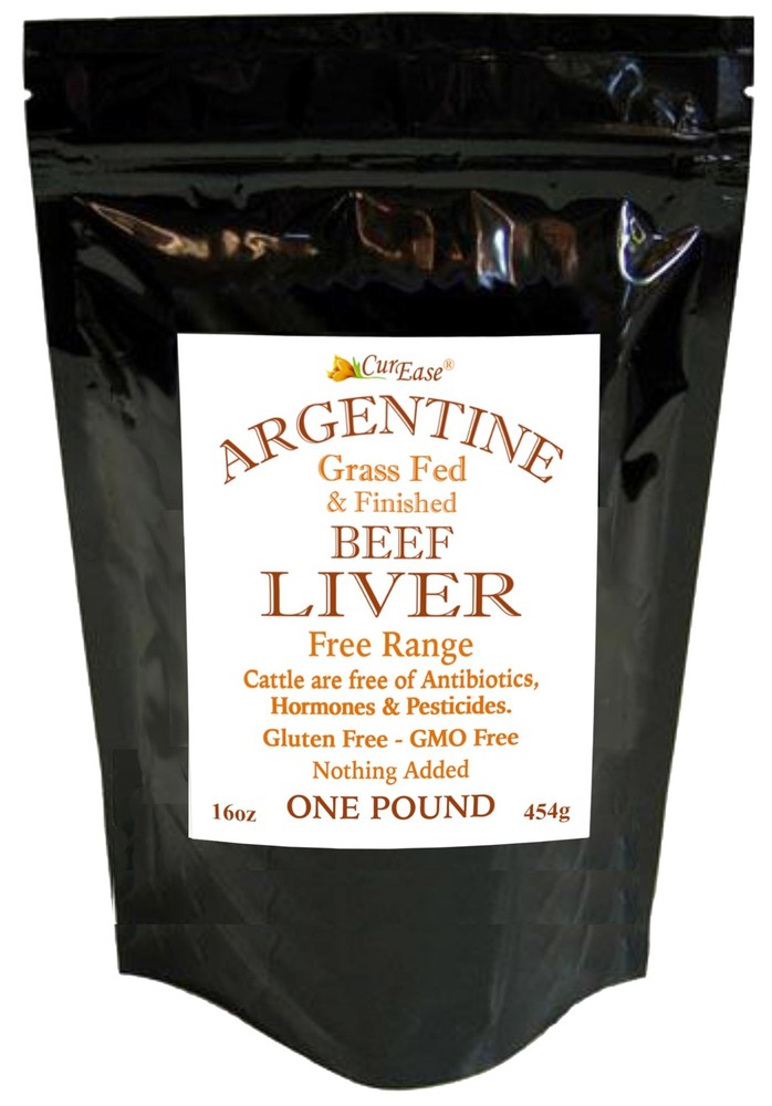 CurEase Argentine Grass Feed Beef Liver Powder Undefatted 1 Pound (Pack of 1)