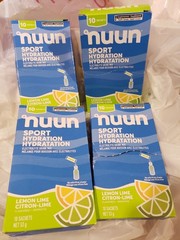 NUUN SPORT HYDRATION ELECTROLYTE DRINK MIX LEMON LIME (4) 10 PACKS ( 40 TOTAL )