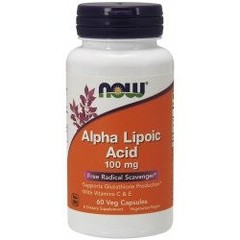 Now Foods Alpha Lipoic Acid 100 Mg With Vitamins C & E 60vcaps