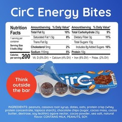 CirC Energy Bites – 12 Pack Chocolate Brownie Gluten Free Protein Balls – 10g Pr