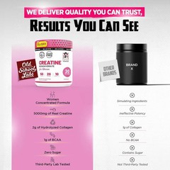 Old School Creatine Monohydrate Powder for Women 30 servings unflavored