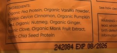 2 Truvani Organic Plant Based Protein Powder Pumpkin Spice 11 Oz No Gluten Soy