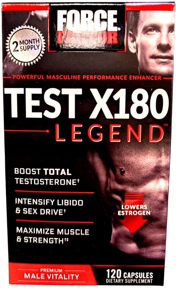 Force Factor Test X180 Legend Testosterone Booster Capsules 120 Count EXP 03/29
