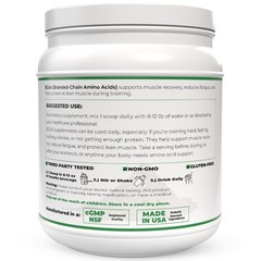 BCAA Amino Acids + B6 Supplement Powder | Unflavored | 77 Servings