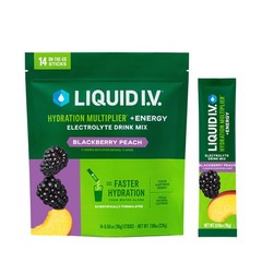 Hydration Multiplier + Energy Electrolyte Powder Drink – Blackberry Peach, 14 Se