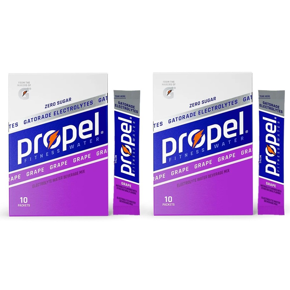 Propel Powder Packets, Grape With Electrolytes, Vitamins and No Sugar, 20…