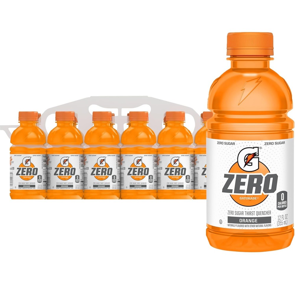 Gatorade Thirst Quencher Zero Sugar Sports Drink, 12 Fl Oz (Pack of 12)