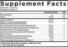 Core Nutritionals Core Burn Comprehensive Thermogenic Fatburner Powder (50) ALL