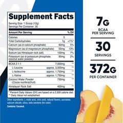Nutricost BCAA+ Hydration Powder (Peach Mango) 30 Servings