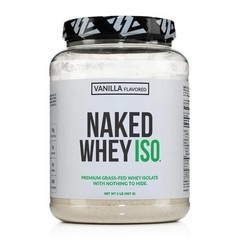 Naked Vanilla Whey Isolate, Grass-Fed Protein, 24 Servings