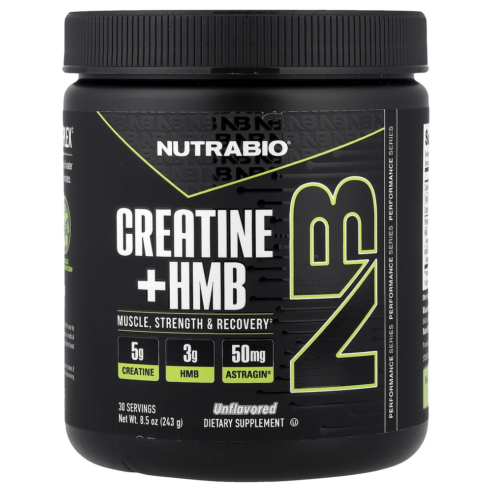 Creatine + HMB, Unflavored, 8.5 oz (243 g)