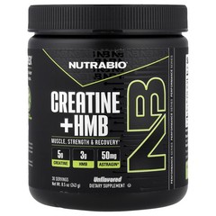Creatine + HMB, Unflavored, 8.5 oz (243 g)